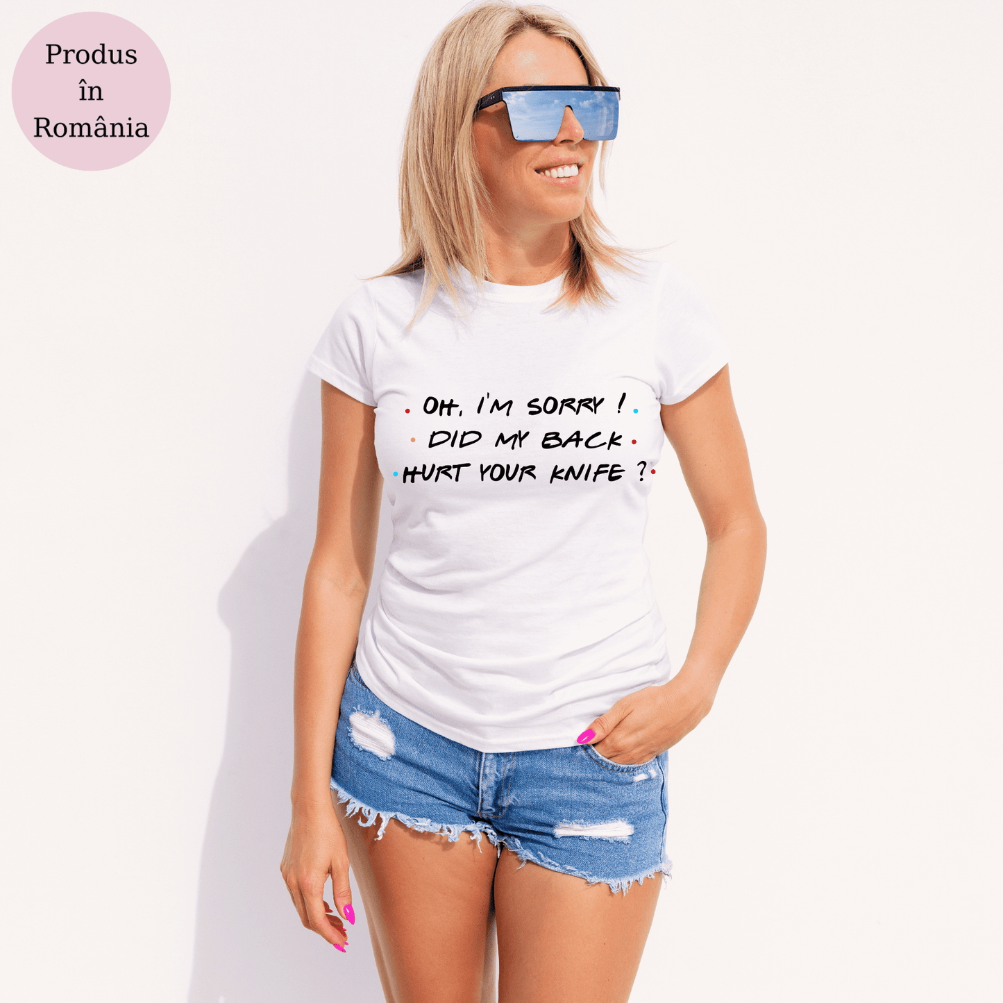Tricou personalizat damă - Did My Back Hurt Your Knife