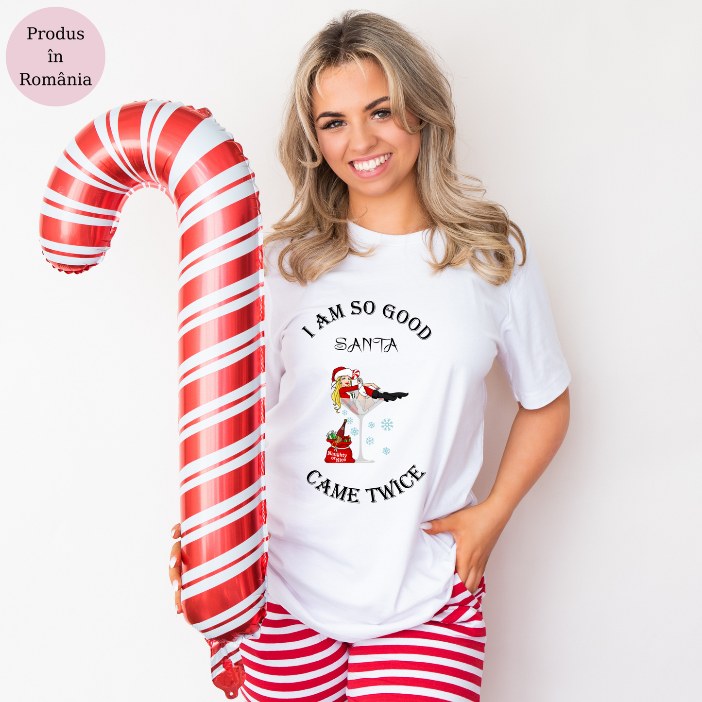 Tricou personalizat I am so good Santa came twice