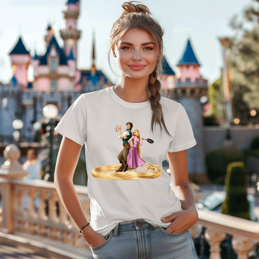 Tricou personalizat damă - Tangled - Rapunzel Play Time