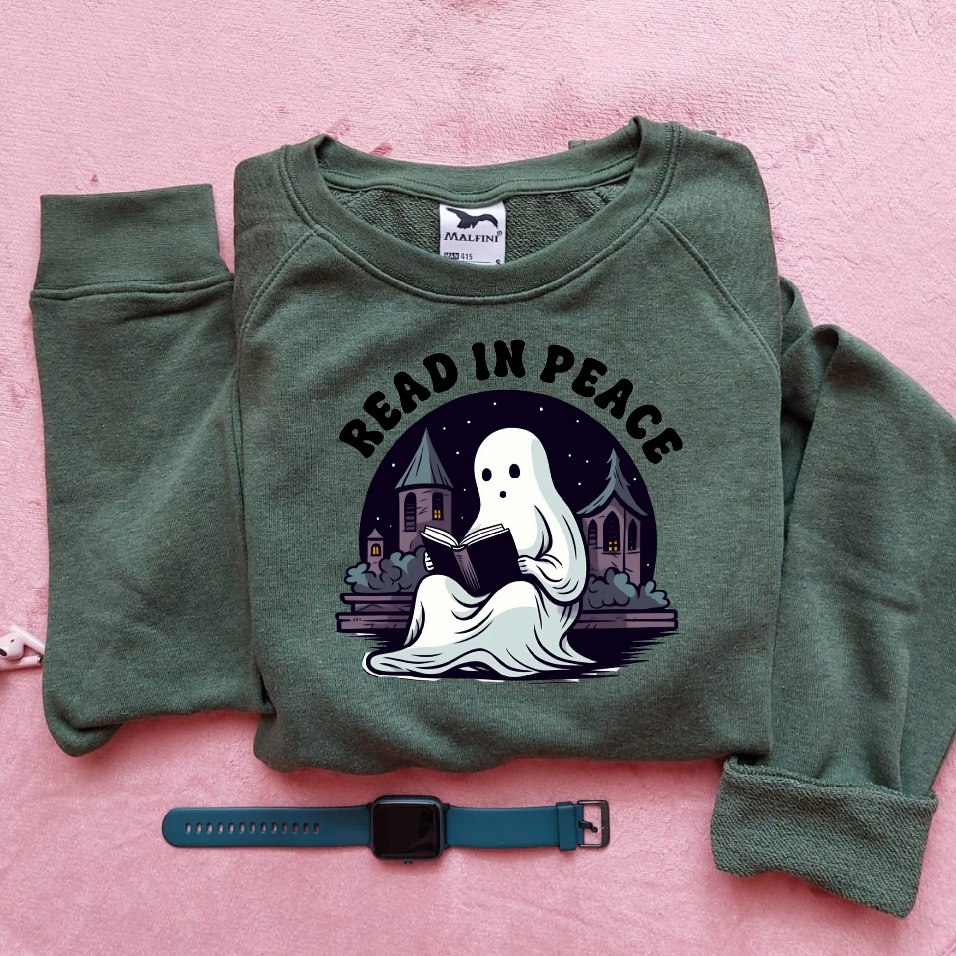 Bluza Personalizata de Halloween - Fantoma care Citește Read in Peace