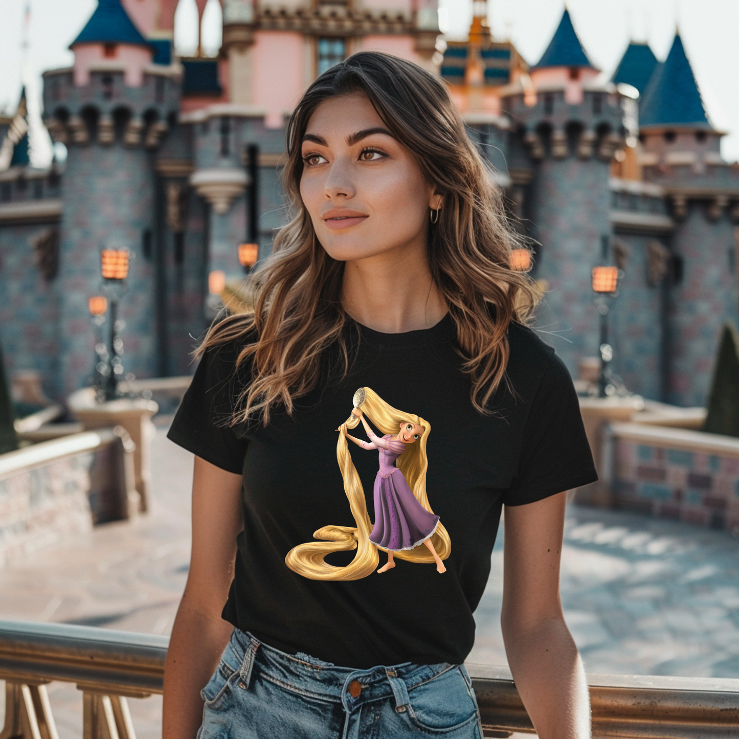 Tricou personalizat damă - Tangled - Funny Hair, I Don't Care