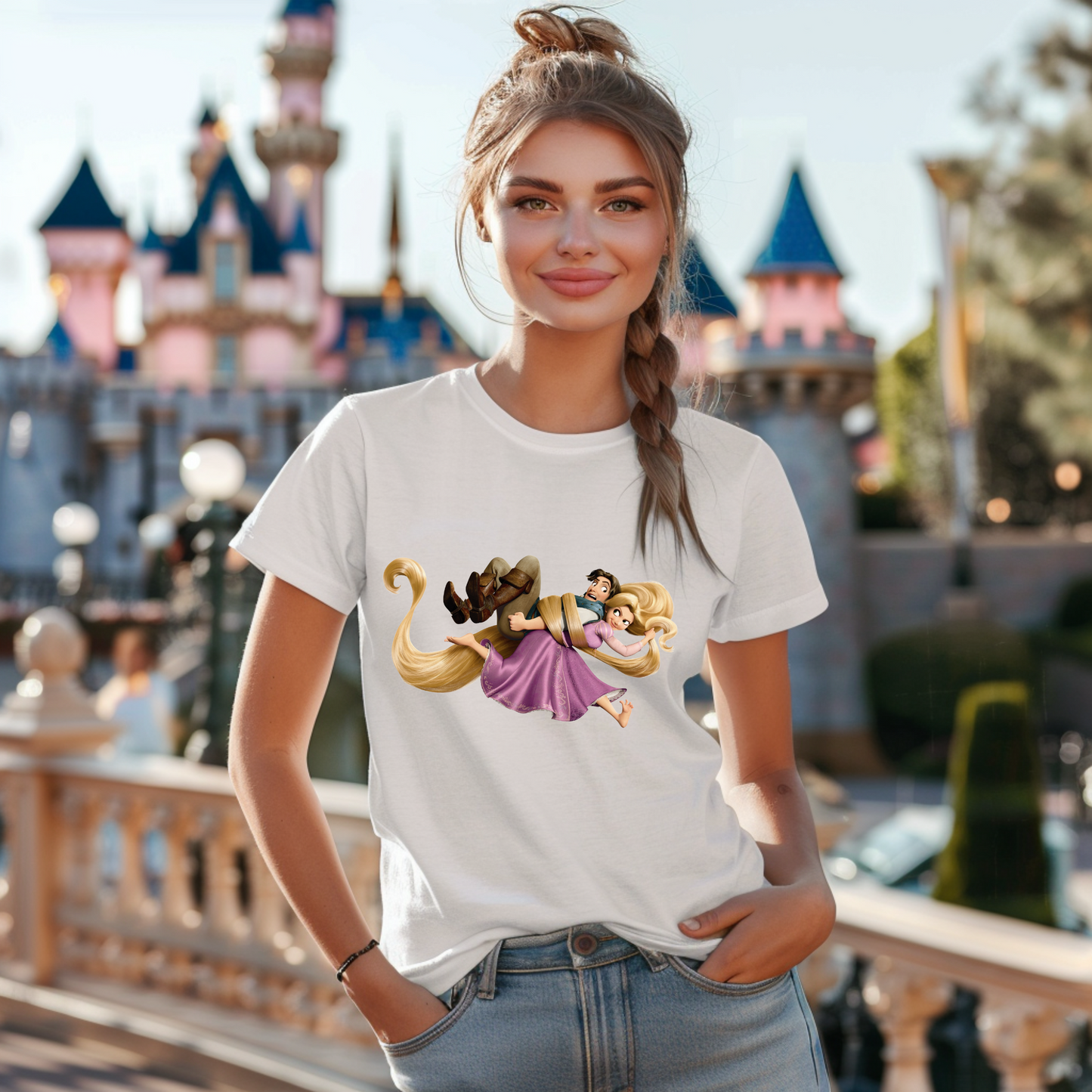 Tricou personalizat damă - Tangled - Crazy in Love