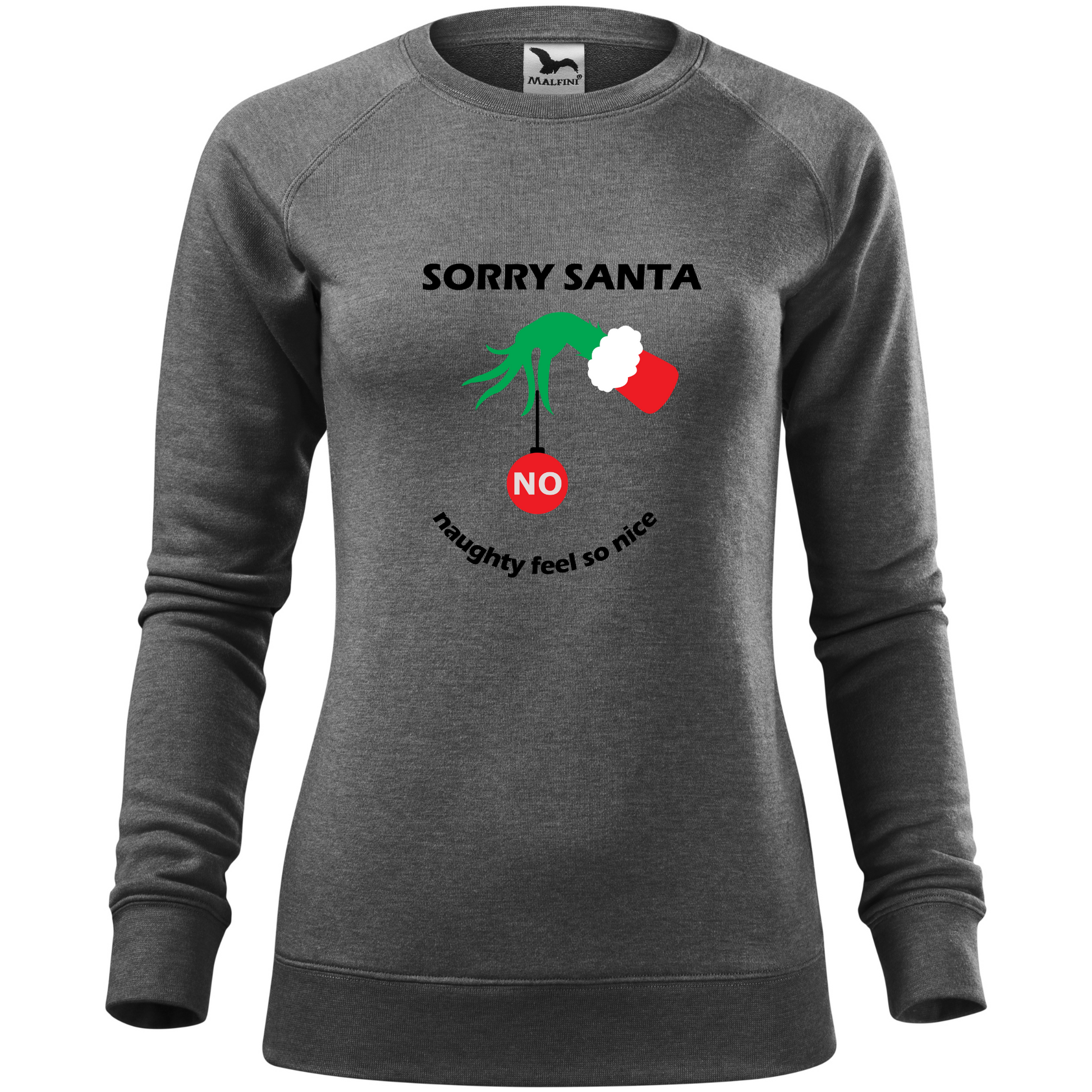 Bluza personalizata Crăciun cu textul Naughty Feels So Nice