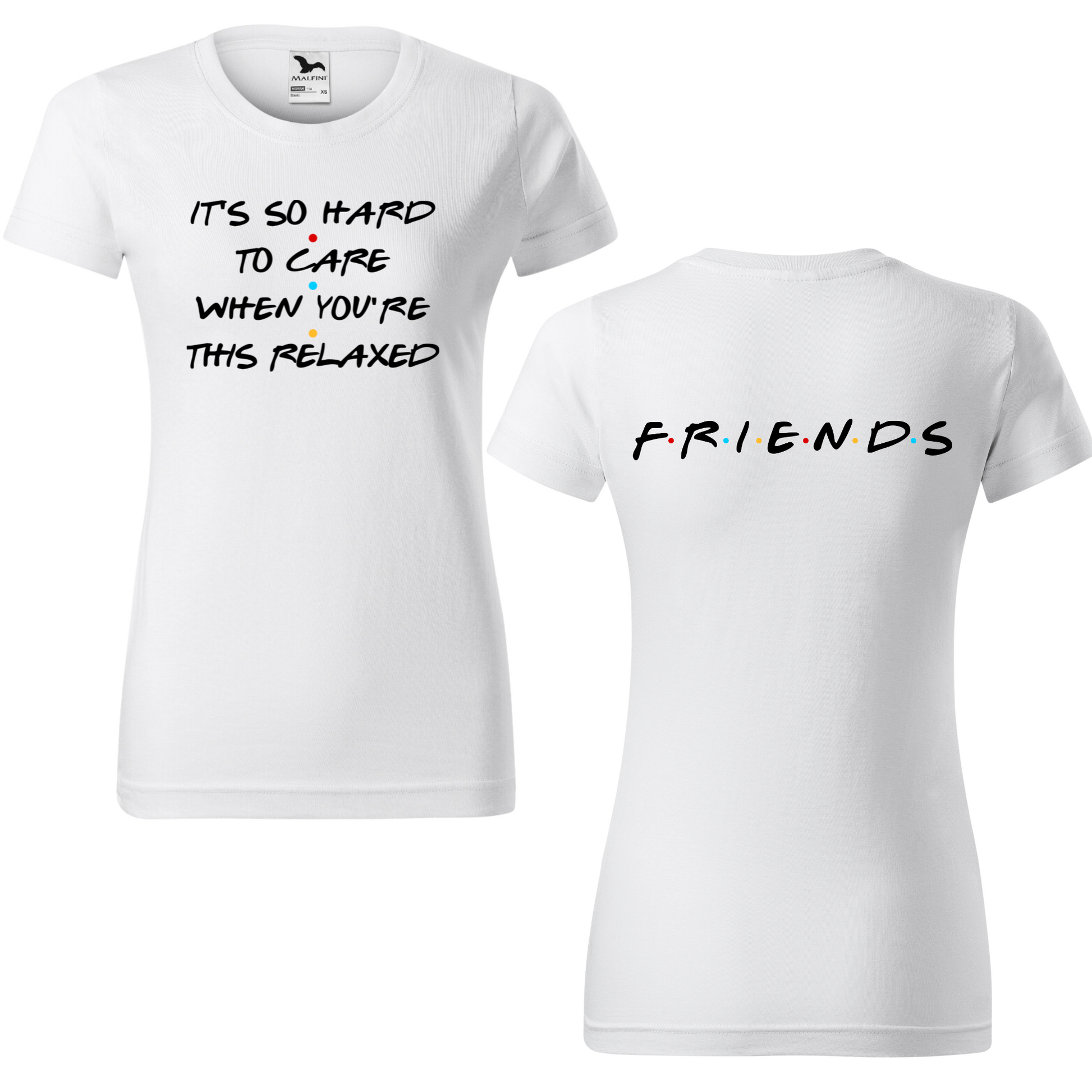 Tricou cu replica lui Chandler din 'Friends': "It's so hard to care when you are this relaxed".