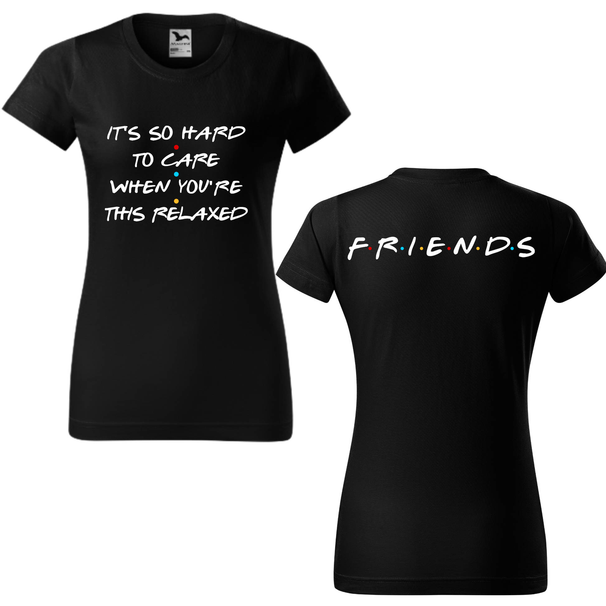 Tricou cu replica lui Chandler din 'Friends': "It's so hard to care when you are this relaxed".