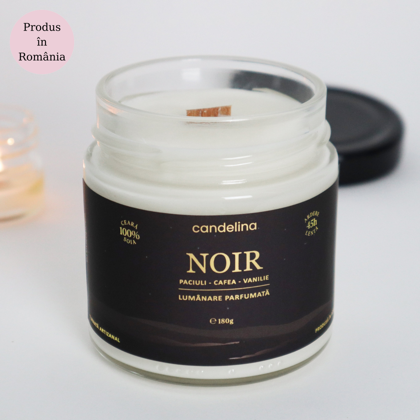 Lumânare naturală parfumată - Noir