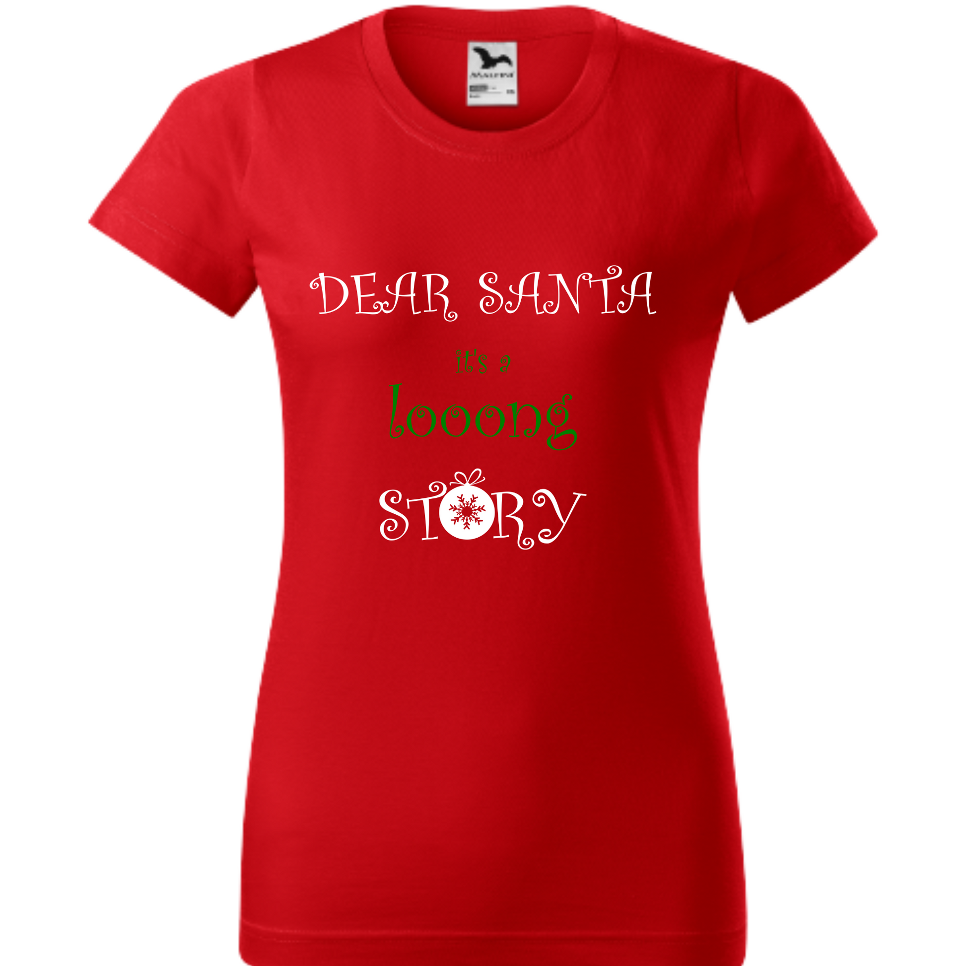 Tricou personalizat Craciun cu textul Dear Santa, It's a long story