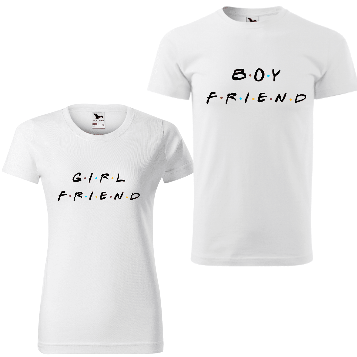 Set 2 tricouri cuplu - GirlFRIEND & BoyFRIEND